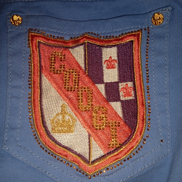 Vintage COOGI Y2K Woman's Blue With Scrunch Leg Jeans Size 14W - Picture 6 of 9